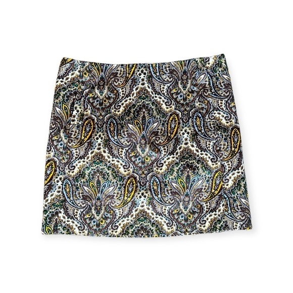 J. Crew Dresses & Skirts - J. Crew stretch mini paisley pattern skirt Size 0 XS
